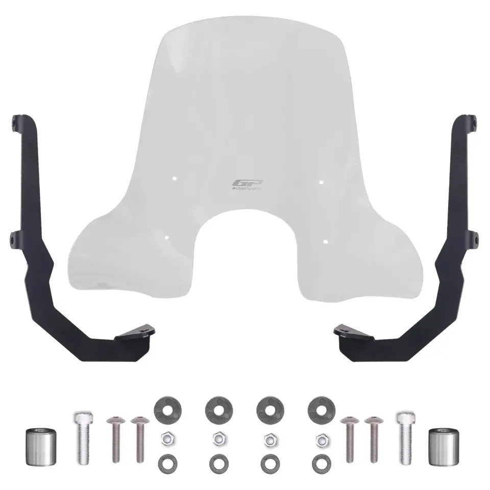 GP Kompozit SYM Fiddle 4 2022-2024 Uyumlu Gidon Bağlantılı Elcikli Ön Cam Şeffaf 54 cm