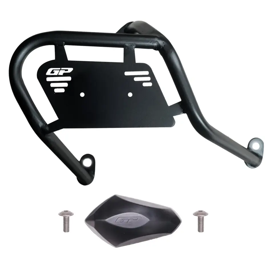 GP Kompozit Yamaha XMAX 250-400 2025 Uyumlu Kapaklı Egzoz Koruma Demiri Siyah