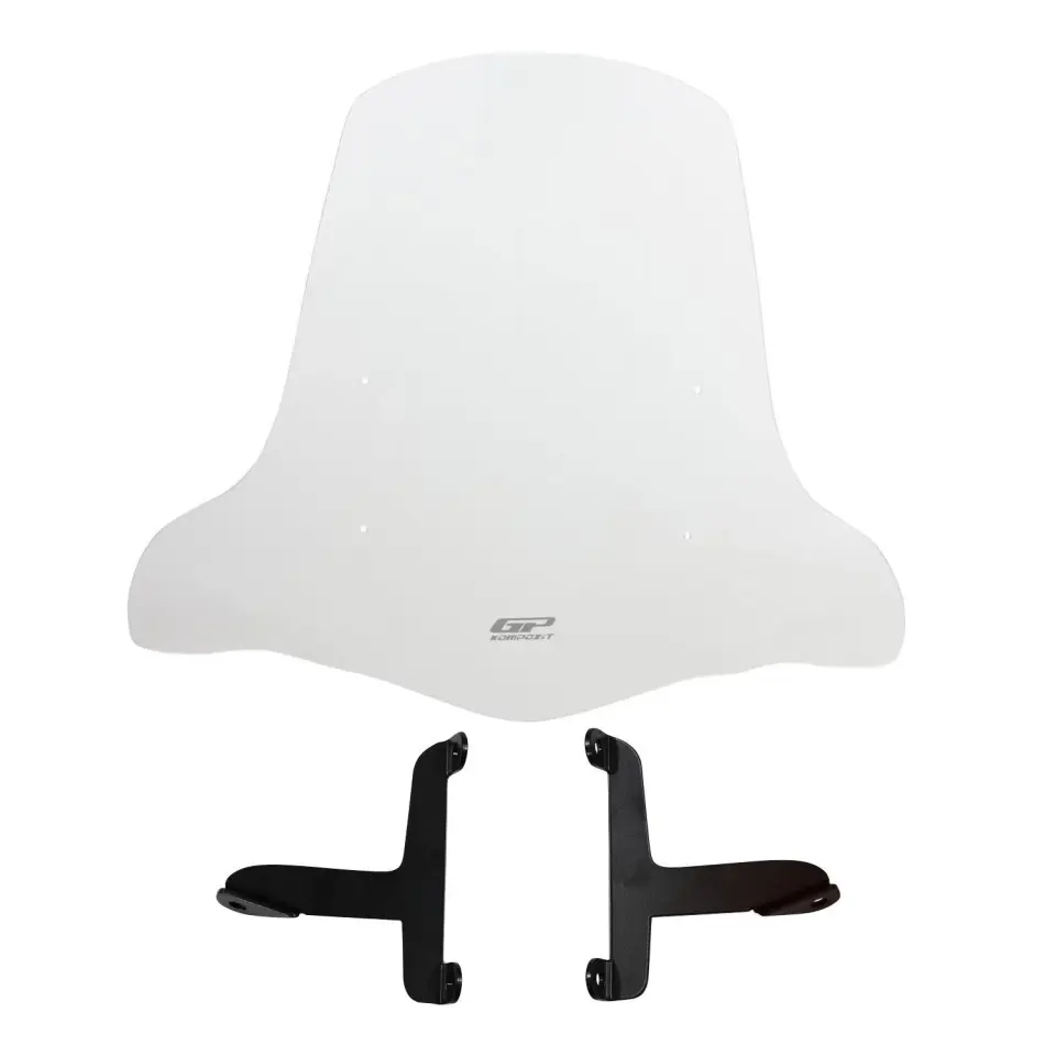 GP Kompozit Scooter Universal 2020 Uyumlu Elcikli Ön Cam Şeffaf 44 cm