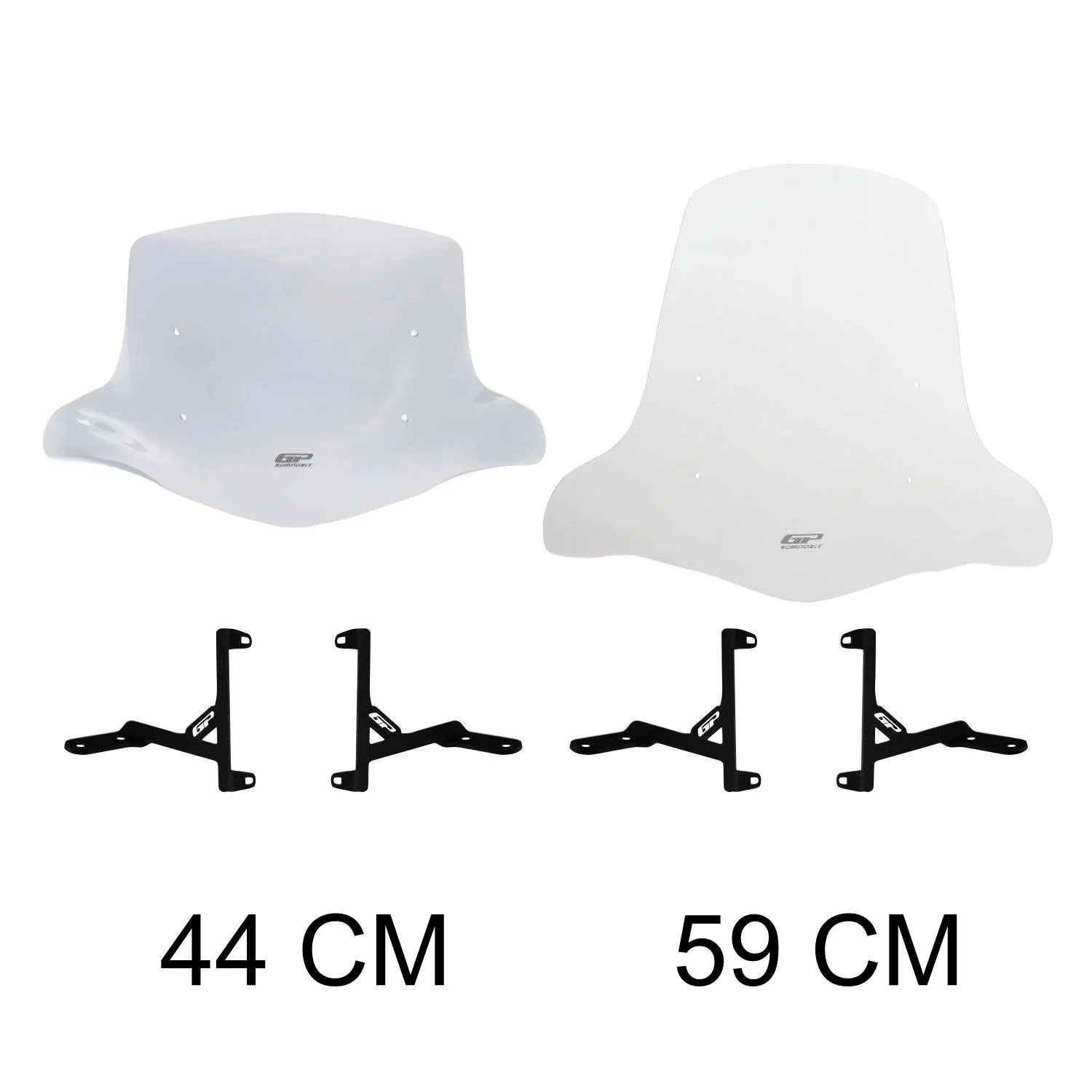 GP Kompozit Scooter Universal Elcikli Ön Cam Şeffaf 44 cm