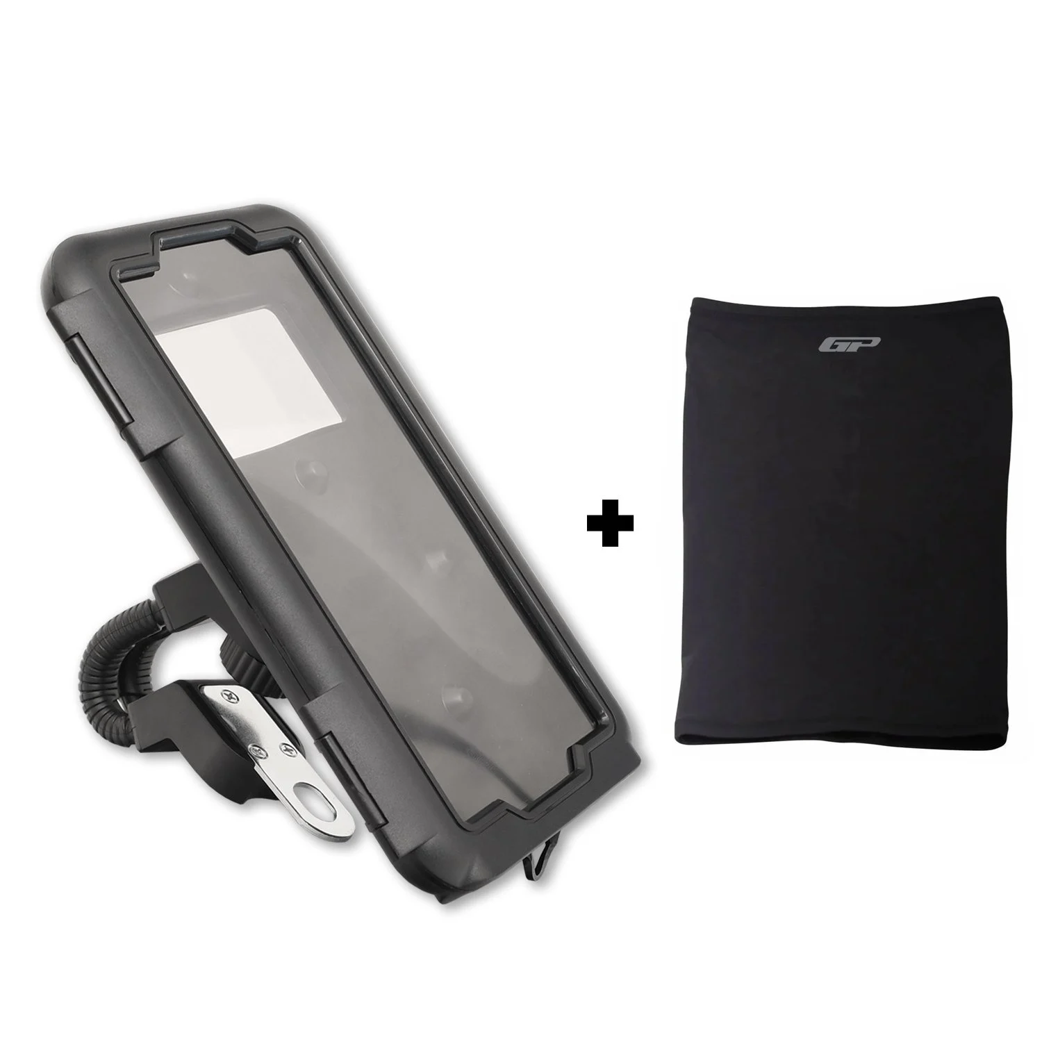GP Kompozit TTR03 Universal Su Geçirmez Plastik Telefon Tutucu Siyah (1 Adet Boyunluk Buff Hediye)