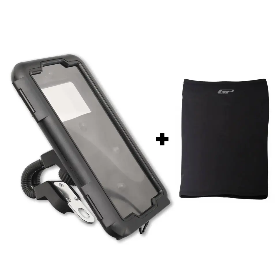 GP Kompozit TTR03 Universal Su Geçirmez Plastik Telefon Tutucu Siyah (1 Adet Boyunluk Buff Hediye)