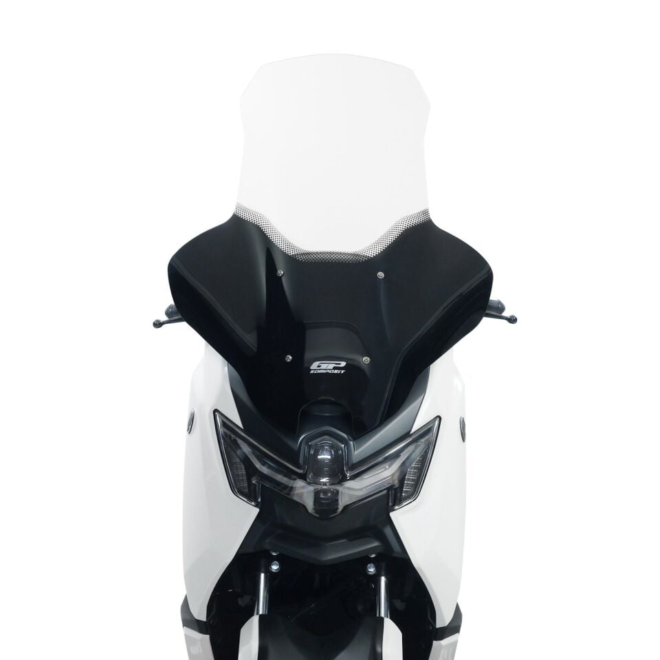 GP Kompozit Yamaha NMAX 125 / 155 2025 Uyumlu Elcikli Tur Camı Şeffaf 74 cm
