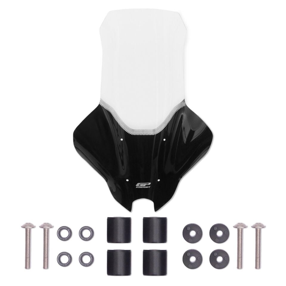 GP Kompozit Yamaha NMAX 125 / 155 2025 Uyumlu Elcikli Tur Camı Şeffaf 74 cm