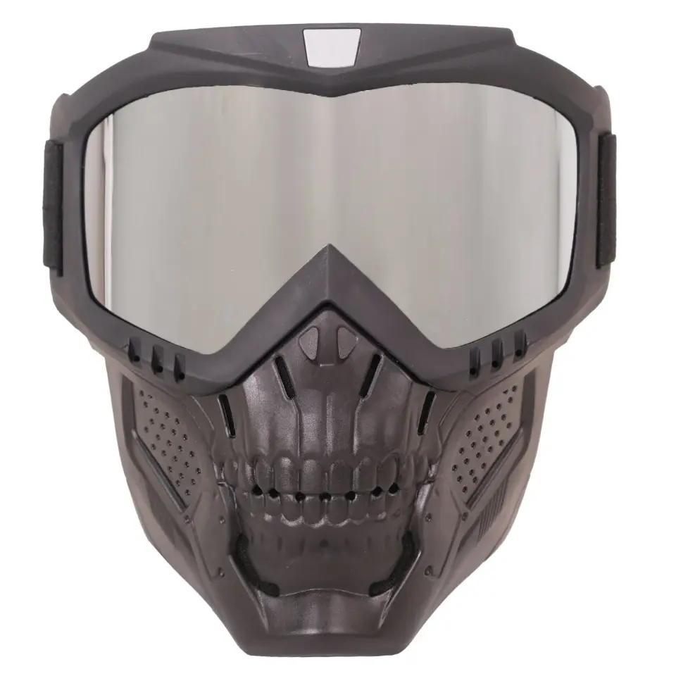 GP Kompozit MSK002 Enduro / Off-Road Maskeli Aynalı Motosiklet Gözlüğü Gri