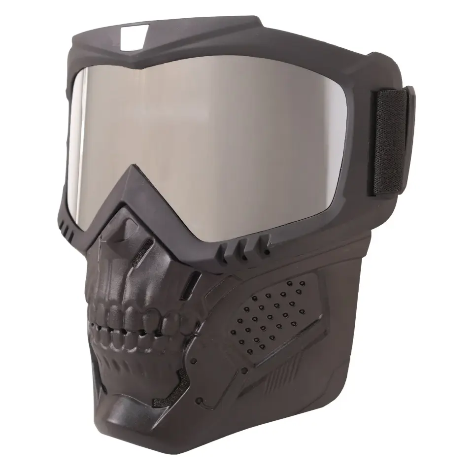 GP Kompozit MSK002 Enduro / Off-Road Maskeli Aynalı Motosiklet Gözlüğü Gri