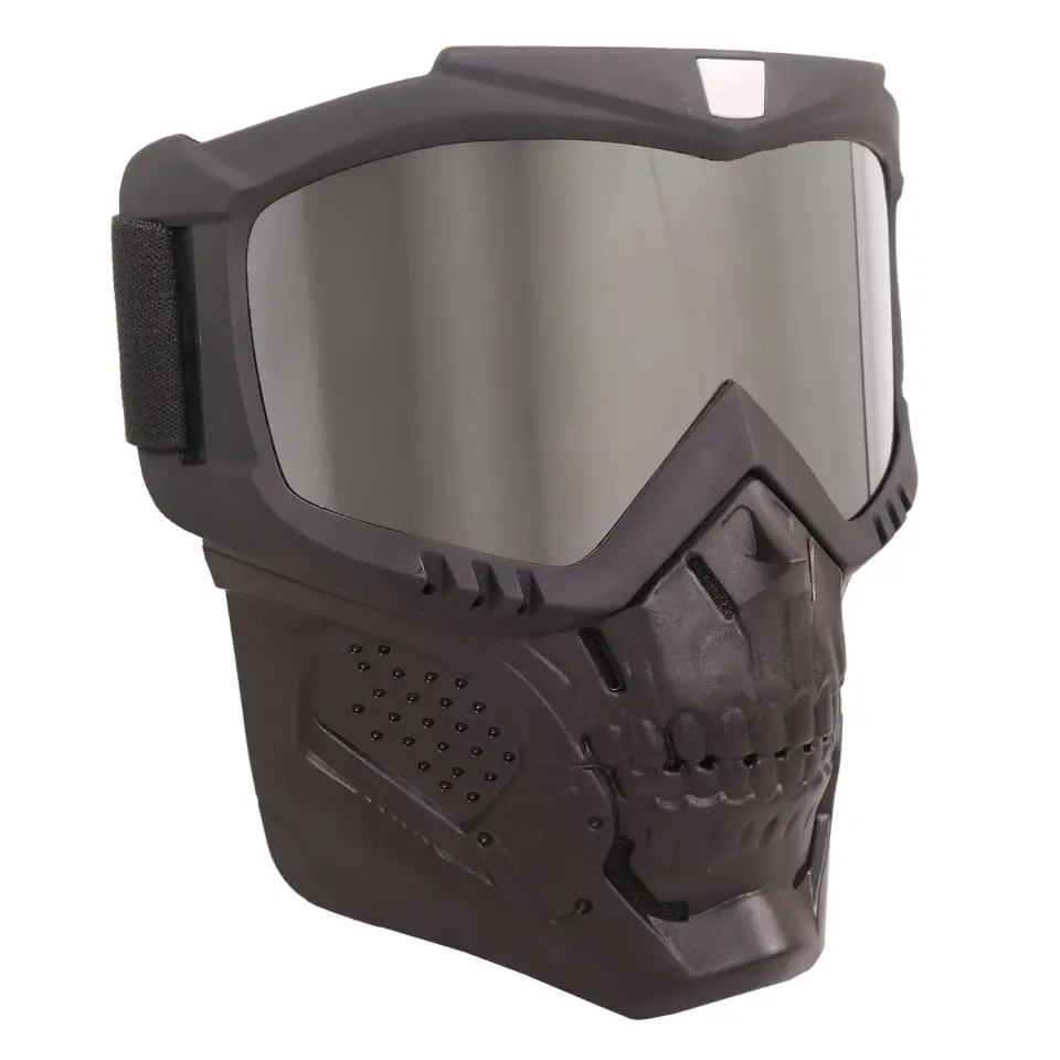 GP Kompozit MSK002 Enduro / Off-Road Maskeli Aynalı Motosiklet Gözlüğü Gri