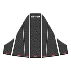 GP Kompozit Honda Dio 2021-2025 Uyumlu Tank Pad Seti Karbon