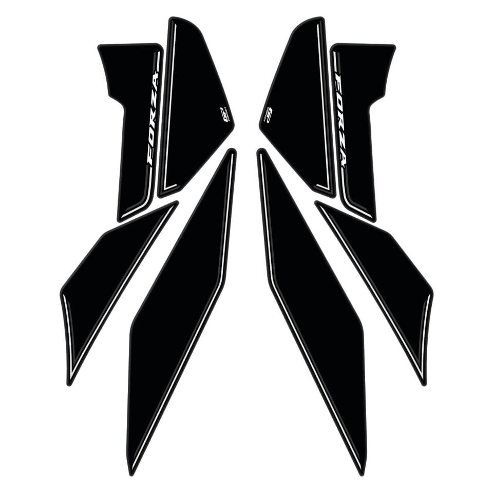 GP Kompozit Honda Forza 250 2018-2025 Uyumlu Yan Alt Ayak Pad Siyah