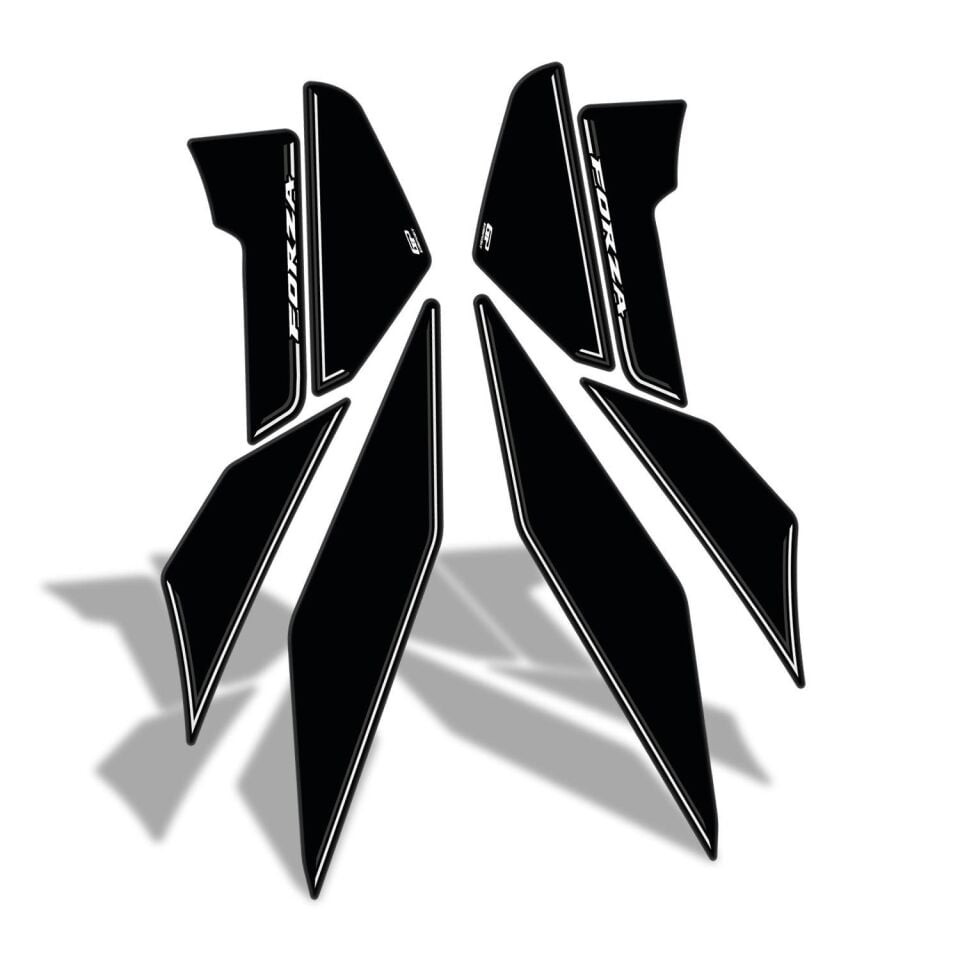 GP Kompozit Honda Forza 250 2018-2025 Uyumlu Yan Alt Ayak Pad Siyah